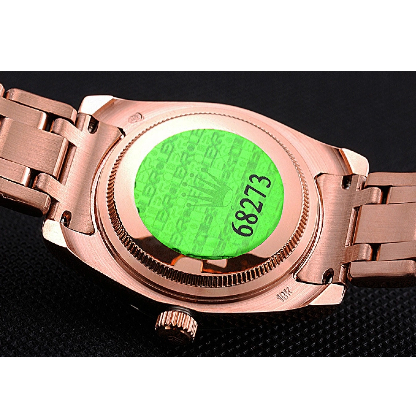 Aaa fake watches Bezel 622836 Pink Case And Gold Dial Rolex And Bracelet Datejust Diamond 0817